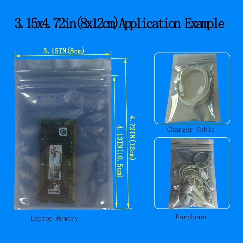 Daarcin Anti Static Bags,ESD Bags,30pcs Mixed Sizes Antistatic Resealable Bag for 3.5 Hard Drive, 2.5 Solid State Drive,with Labels, ESD Shielding Bag for Varieties of Electronic Device - Image 2
